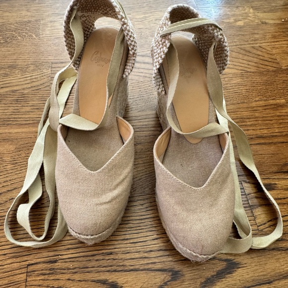 Castaner Shoes - Castaner Tan Espadrille Wedge Shoes